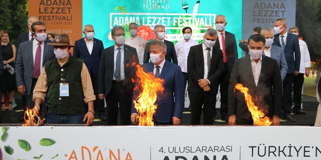 Adana Lezzet Festivali, mangal ateşinin yakılmasıyla başladı