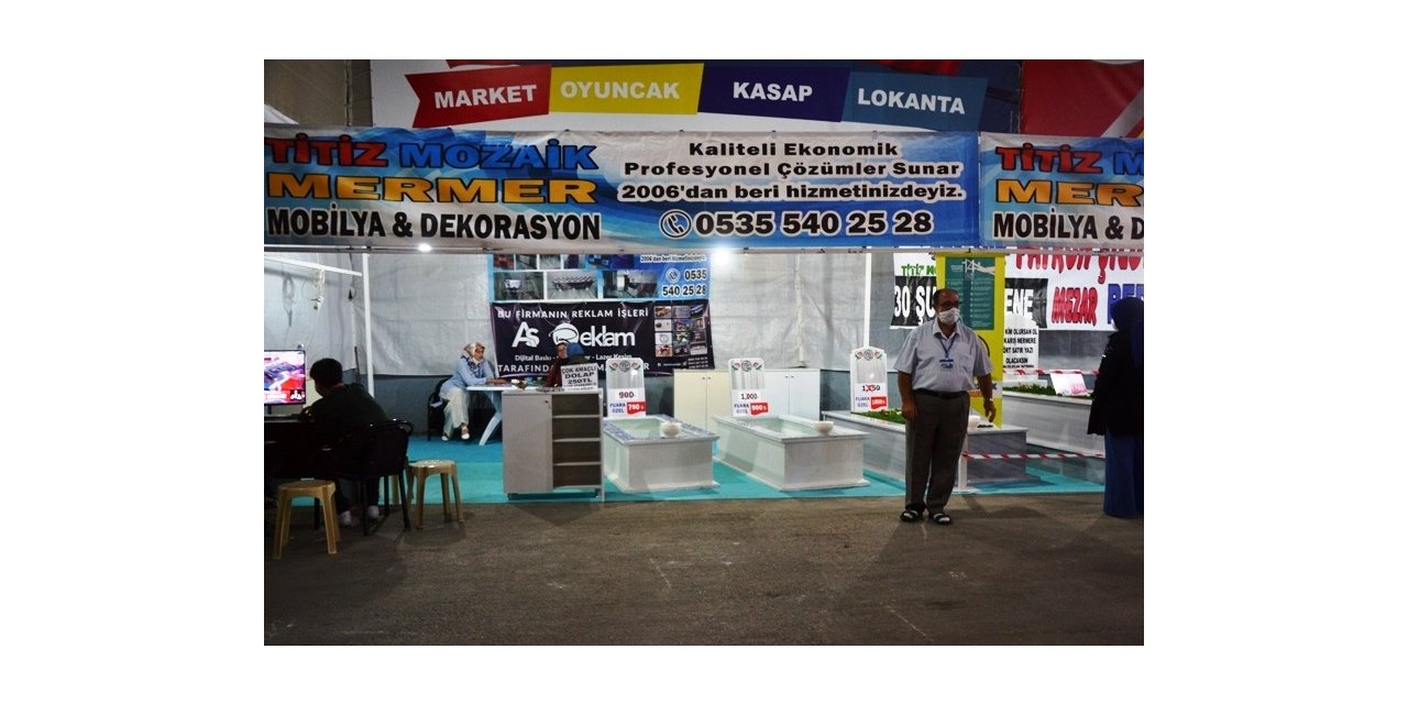 Biga fuarında patron çıldırdı