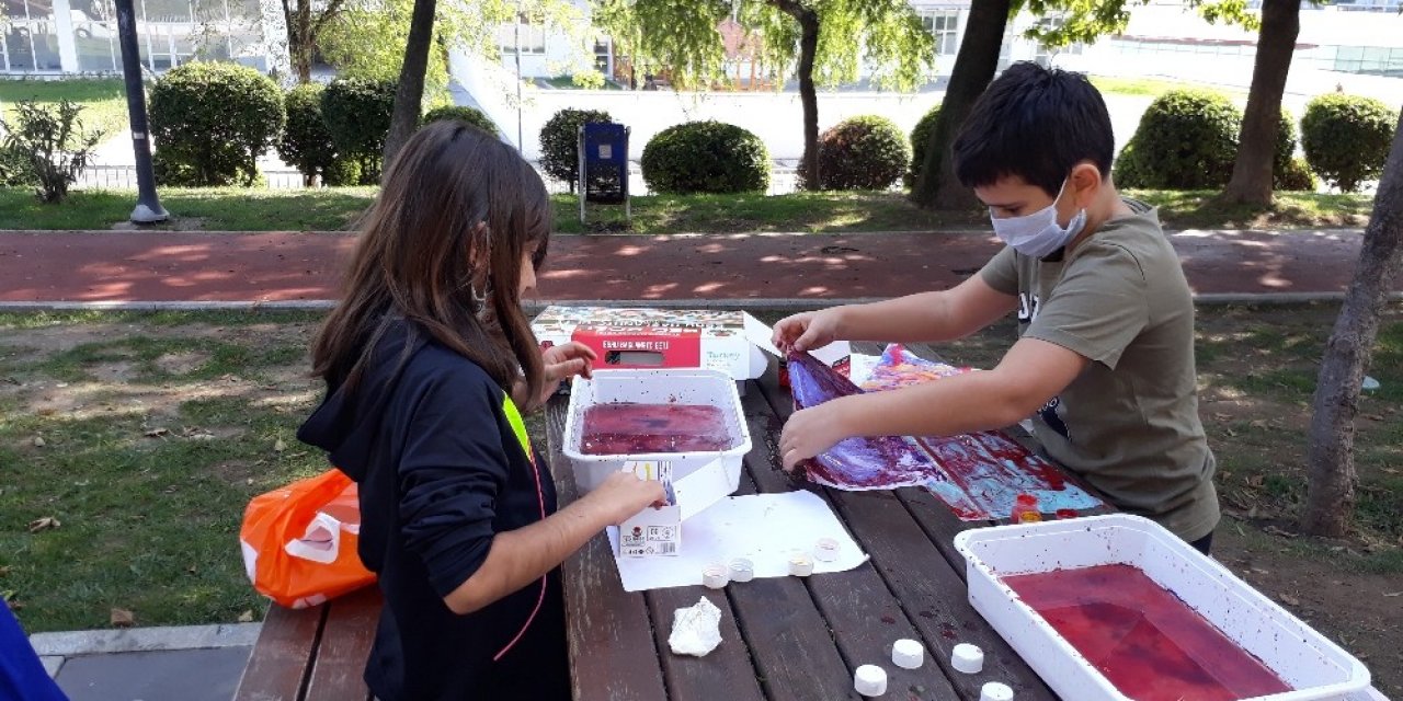 Bahçelievler’de okulu özleyen çocuklar için anlamlı etkinlik