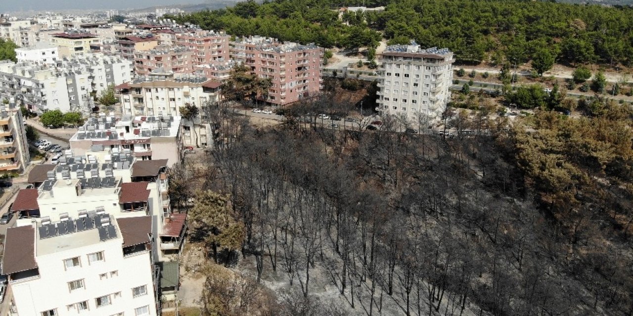 Hatay’da yanan alanlar havadan böyle görüntülendi