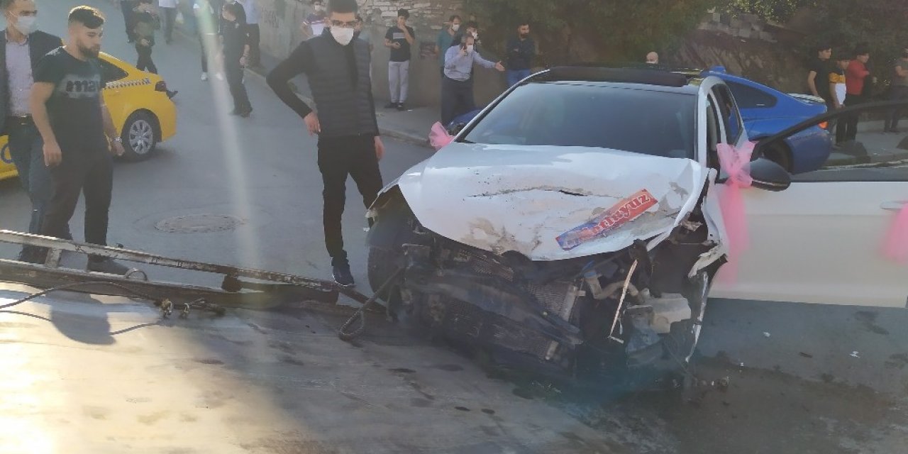 Gaziosmanpaşa’da kamyonet dehşeti: Gelin ve damat ölümden döndü