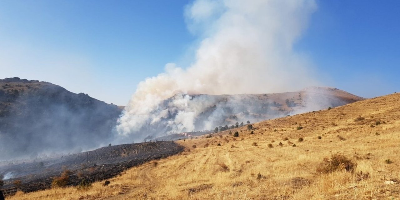 Sarız’da ormanlık alanda yangın çıktı