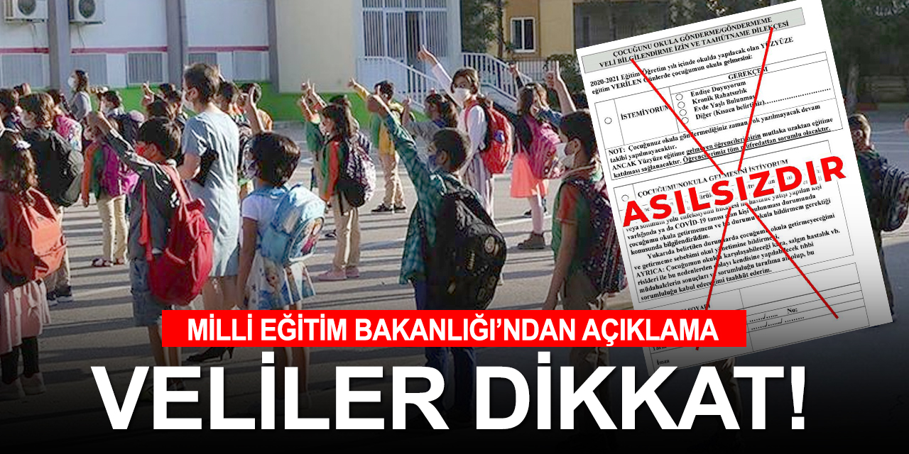 MEB velileri uyardı! O dilekçe asılsız