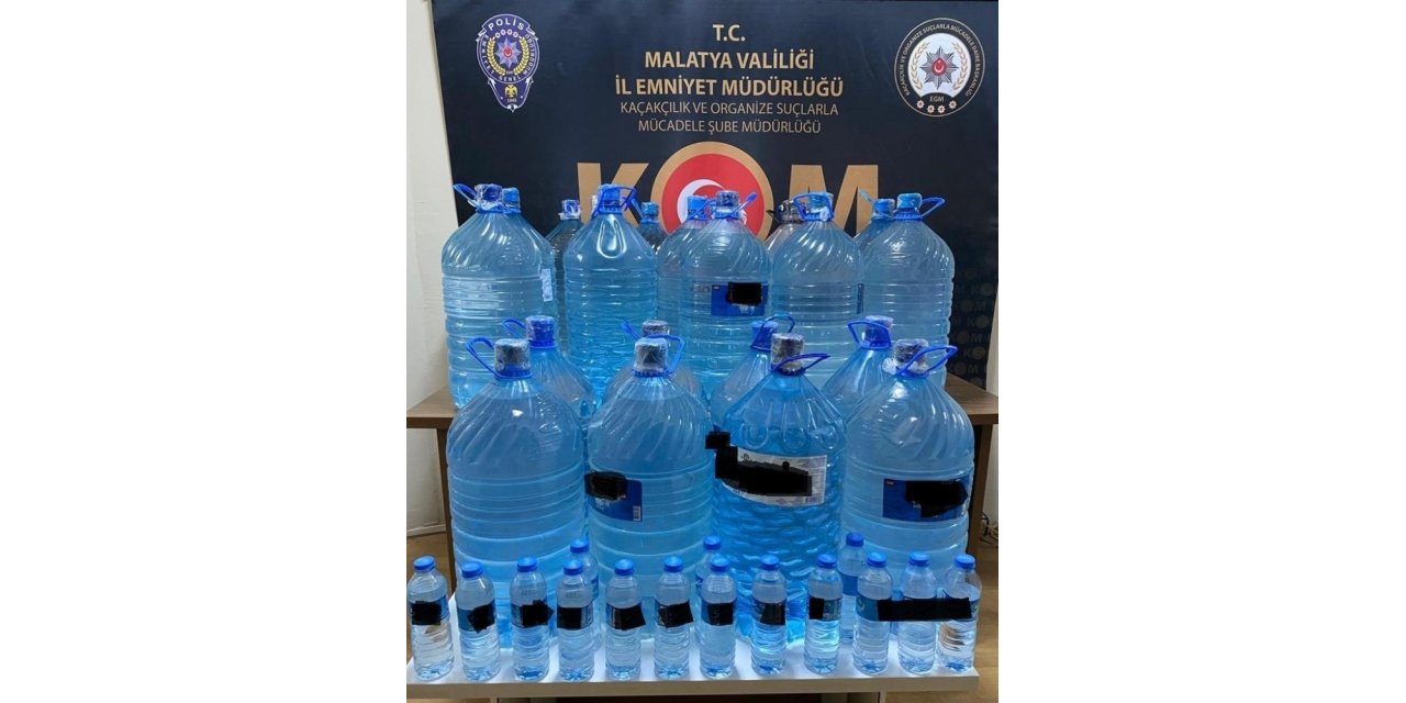 Malatya’da 447 litre sahte içki ele geçirildi