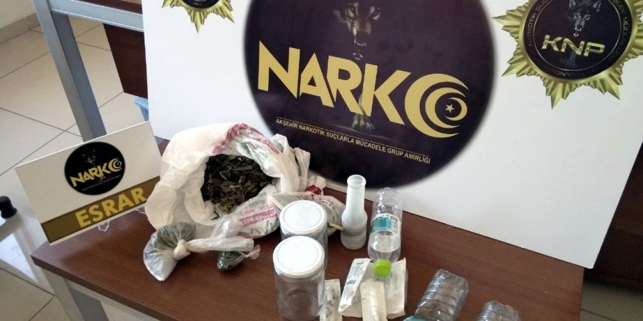 Akşehir’de esrar ele geçirildi