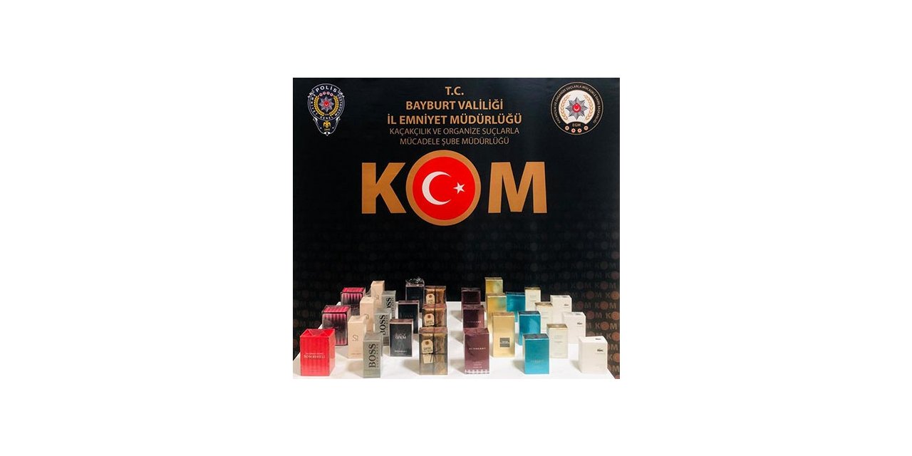 Bayburt’ta 30 şişe kaçak parfüm ele geçirildi