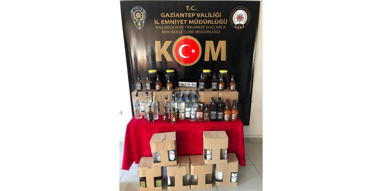 Gaziantep’te kaçak içki operasyonu: 3 gözaltı