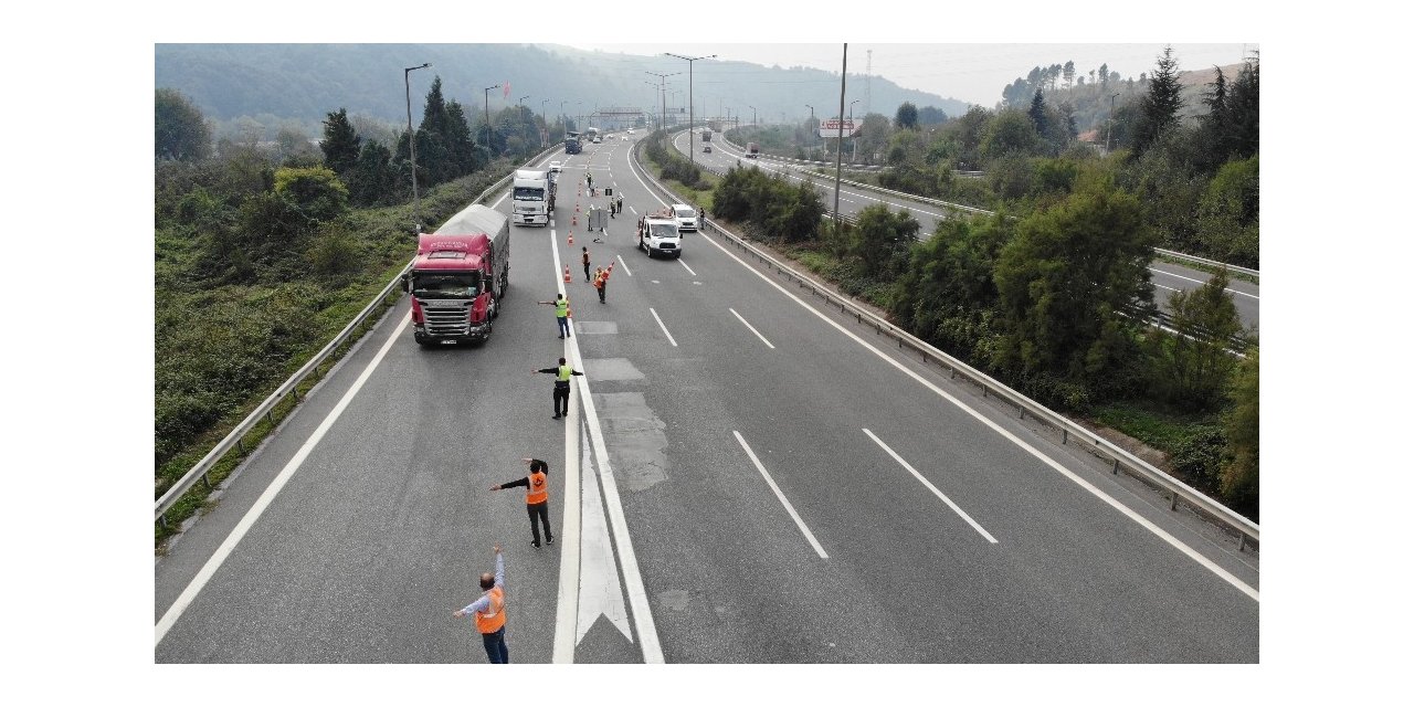 TEM Otoyolu Bolu Dağı yol çalışması nedeniyle kapatıldı