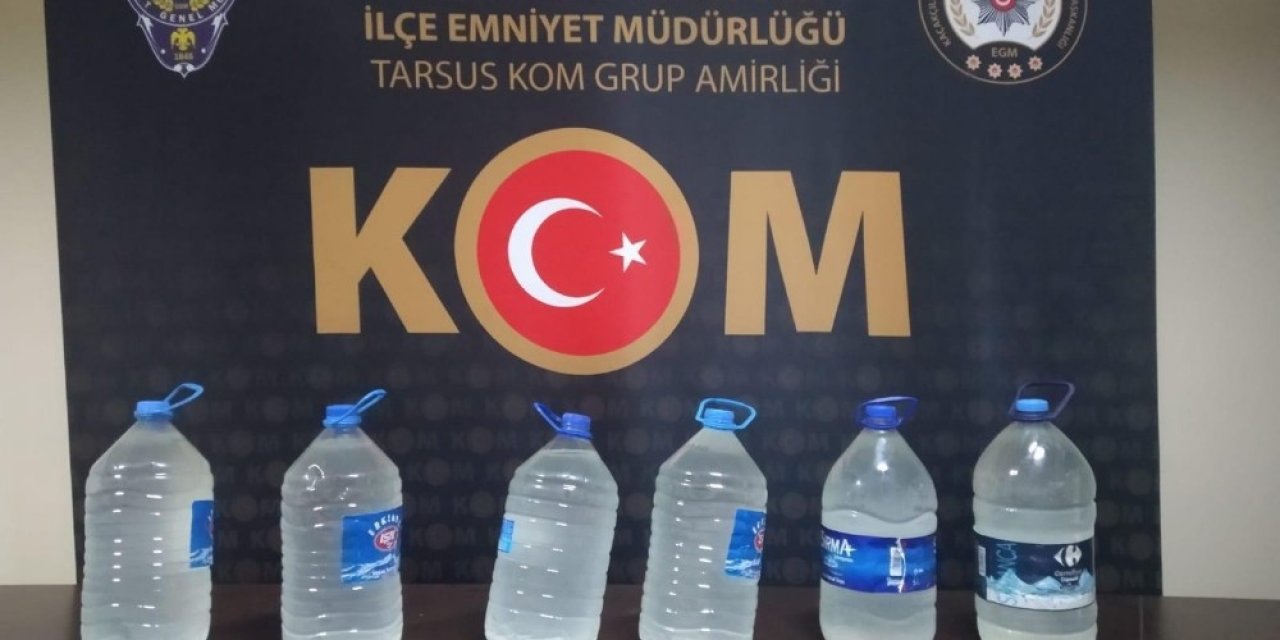 Tarsus’ta kaçak içki üreten şüpheli yakalandı