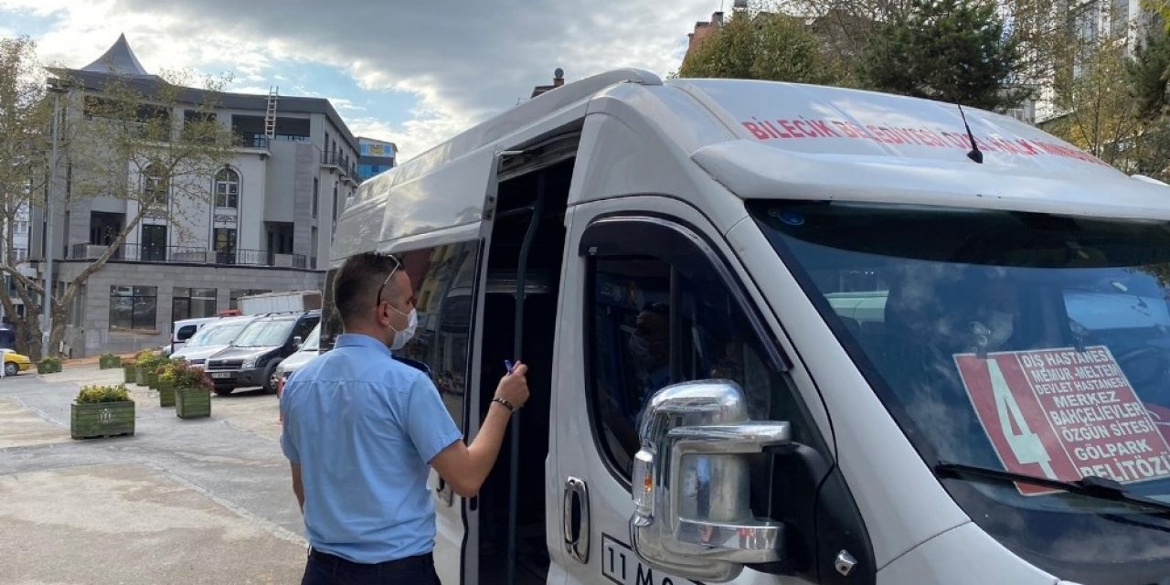 Zabıta Müdürlüğü minibüsleri denetledi