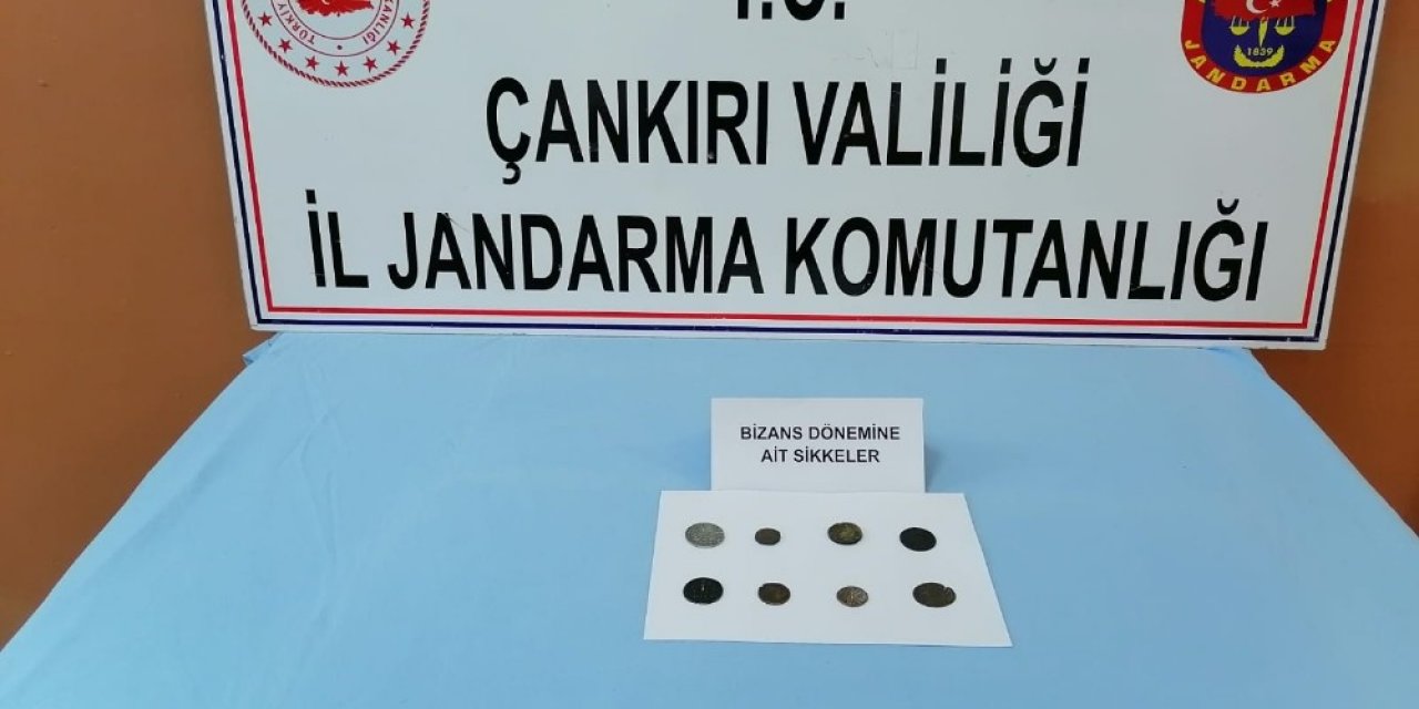 Çankırı’da Bizans dönemine ait 8 sikke ele geçirildi