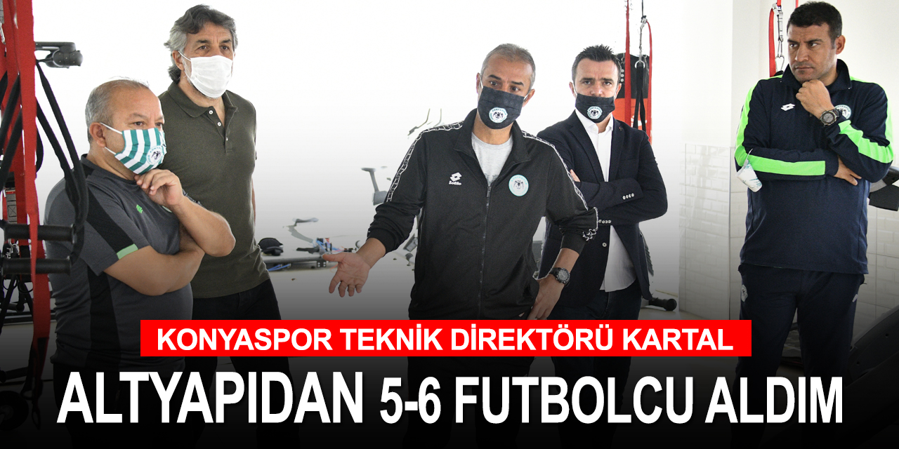 Konyaspor Teknik Direktörü Kartal 19 yaş altı takımının antrenmanını izledi