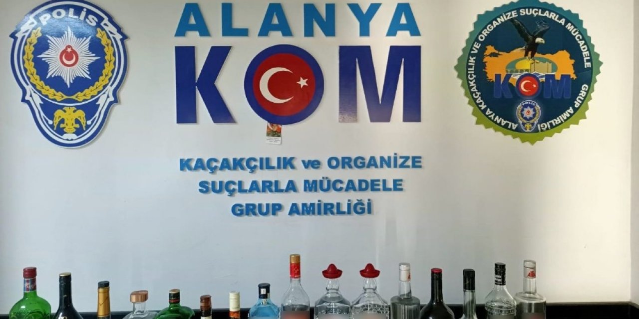 Alanya’da restorana kaçak içki baskını