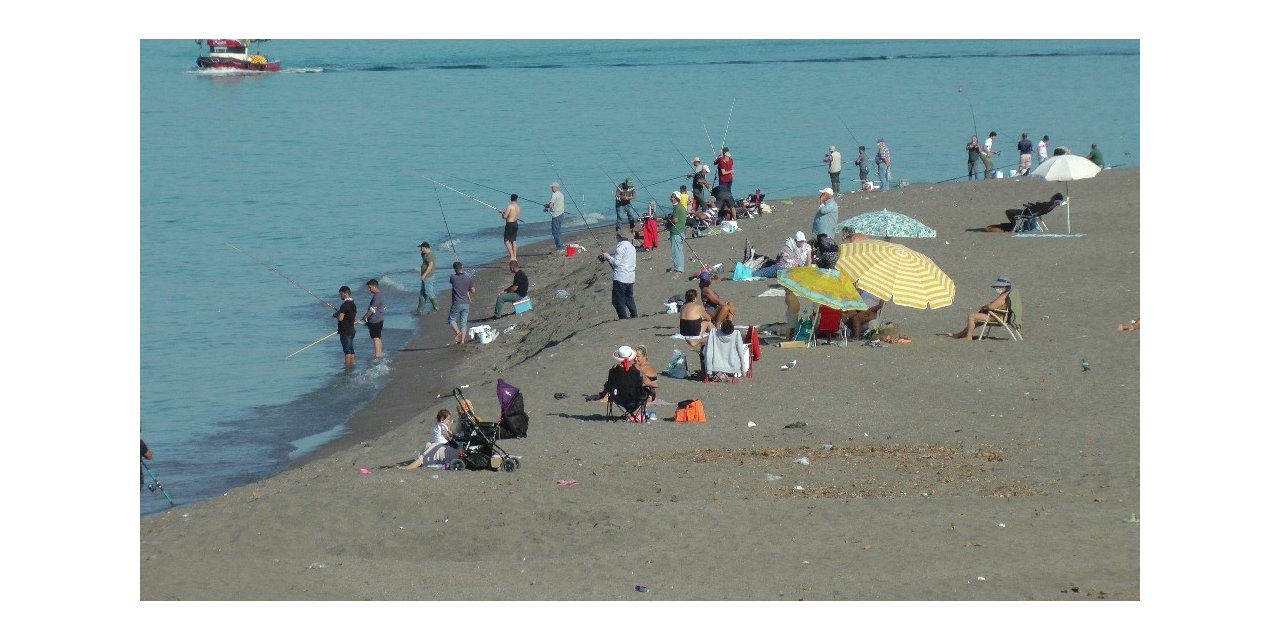 Düzce’de olta avcıları sahilleri doldurdu