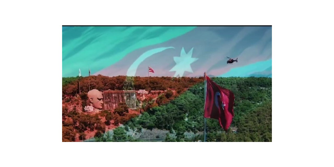 Antalya’da polisten Azerbaycan’a klipli destek