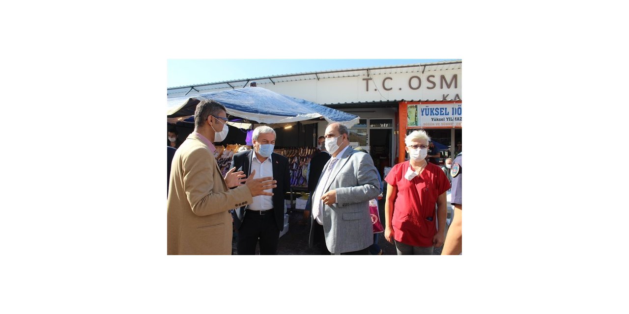 Osmaneli’de semt pazarında Covid-19 denetimi