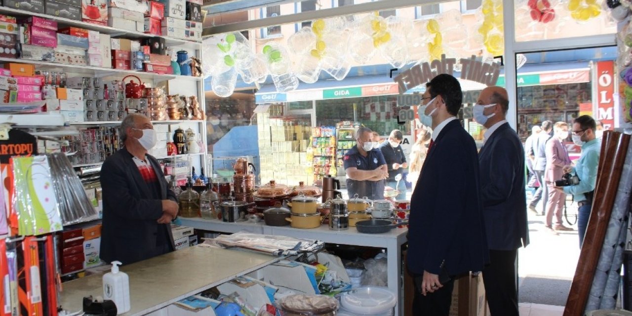 Şuhut’ta esnafa yönelik Korona virüs denetimi