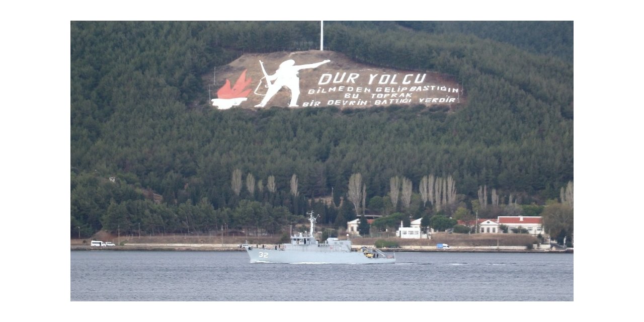 Bulgar savaş gemisi Çanakkale Boğazı’ndan geçti