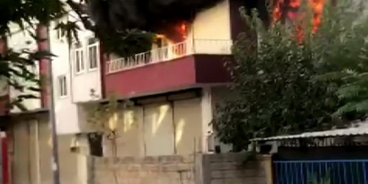 Adıyaman’da ev alev alev yandı