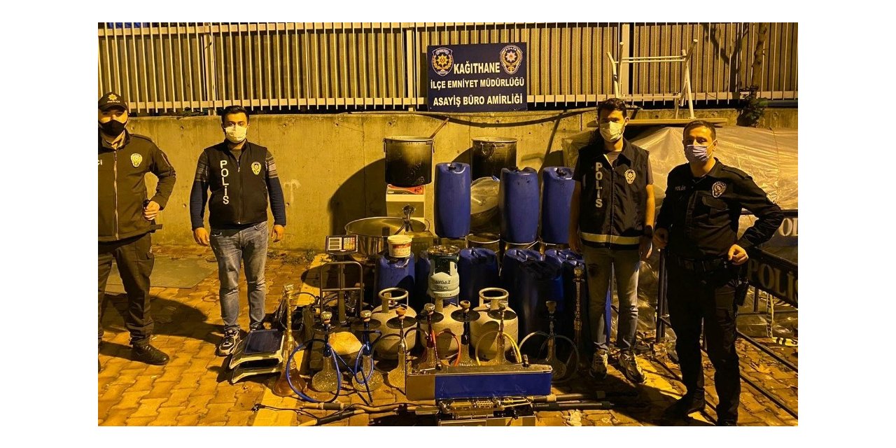 Kağıthane’de kaçak nargile tütünü imalathanesine operasyon