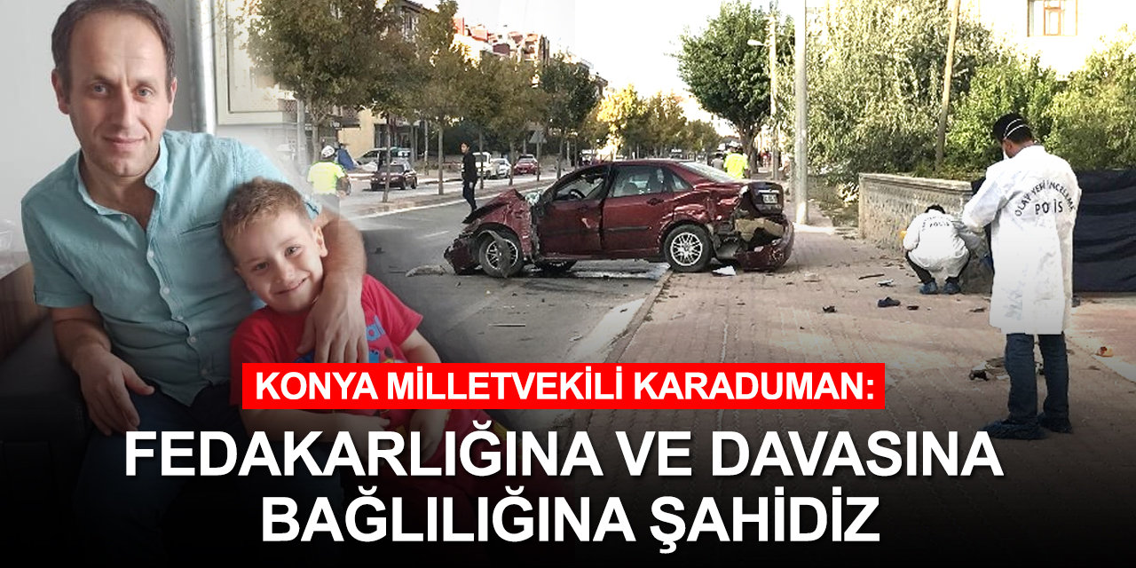 Karaduman'dan kaldırımda yürürken kazada ölen Saadet Partili Bünyamin Özkan ve oğlu için taziye
