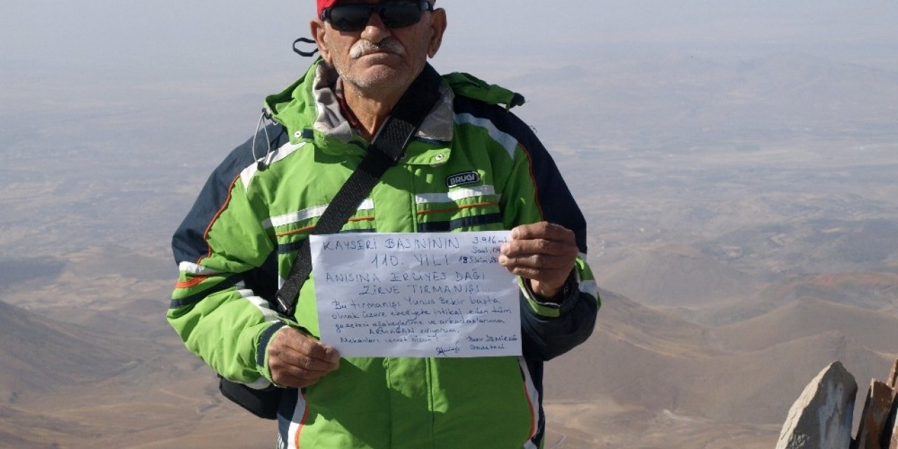 Kayseri basınının 110. yılında Erciyes Dağı’nın zirvesine tırmandılar