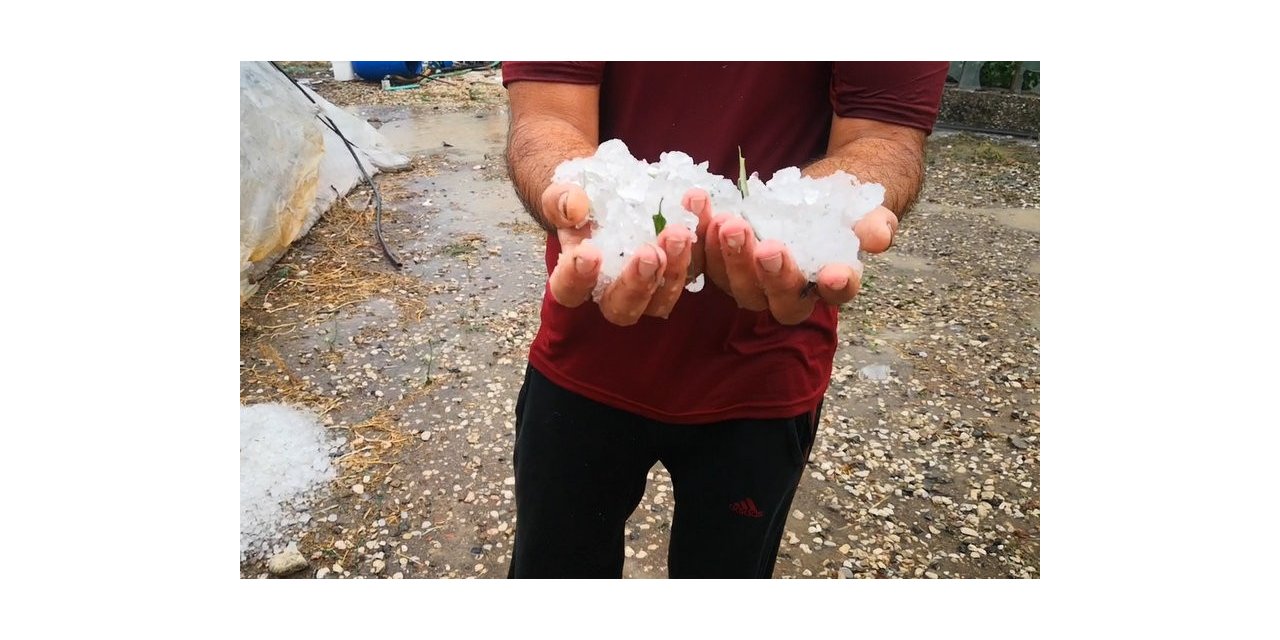 Kumluca’da dolu yağışı seralara zarar verdi