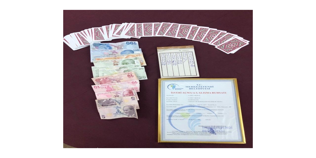 Kumar oynayan 20 şahsa 12 bin 250 TL ceza