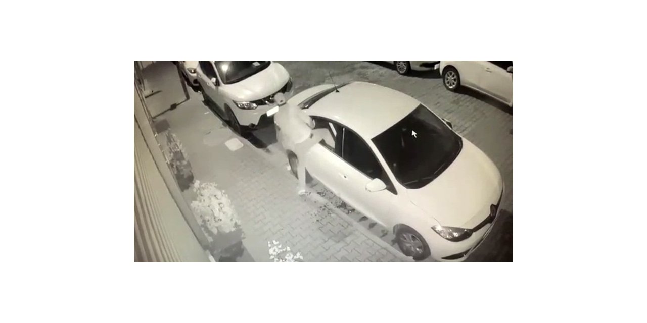Aynı sokakta 7 otomobili soydu, kameralardan kaçamadı