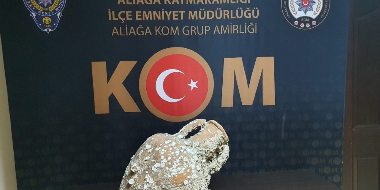 2 bin 500 yıllık antik anfora operasyonla ele geçirildi