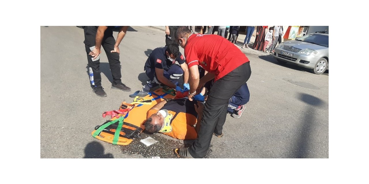 Motosiklet ile kamyon çarpıştı: 1 yaralı