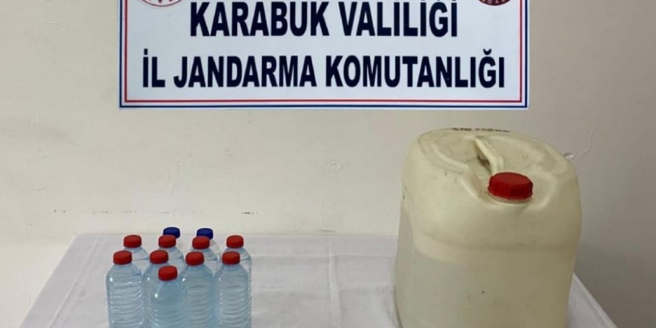 Evde sahte alkol yapan şahıs yakalandı