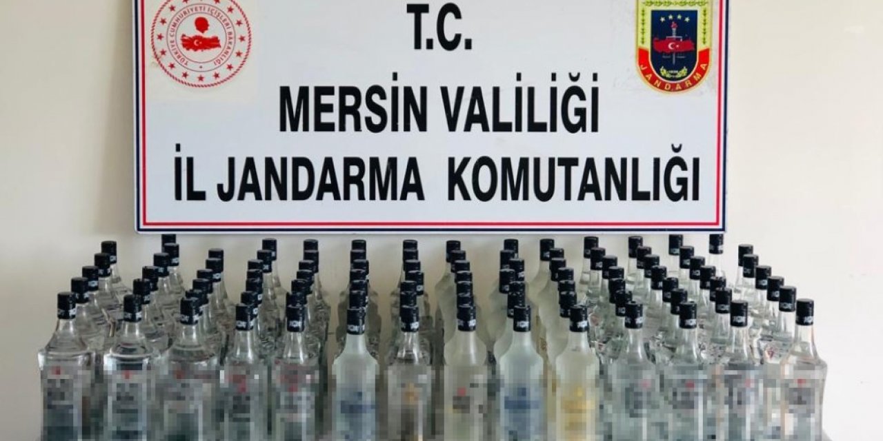 Mersin’de 103 litre sahte içki ele geçirildi