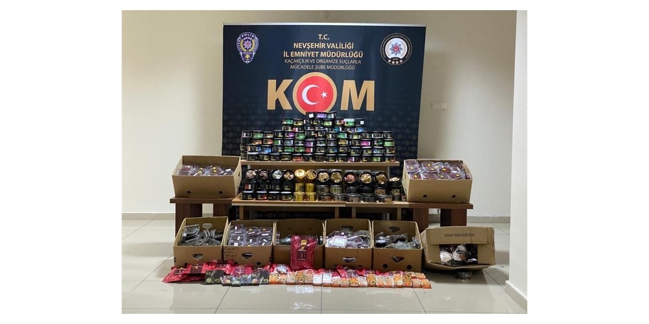 Nevşehir’de 134 kilogram nargile tütünü ele geçirildi
