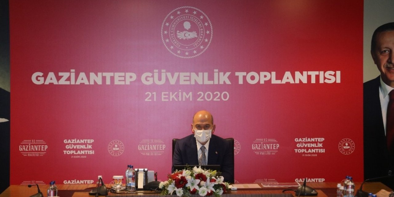 Bakan Soylu Gaziantep’te güvenlik toplantısına katıldı