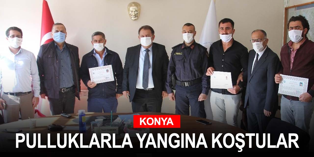 Konya'daki orman yangınına ekiplerden önce müdahale eden aileye teşekkür