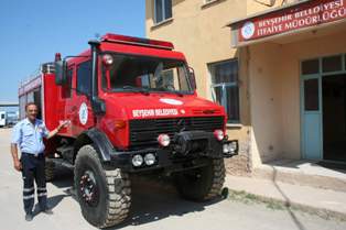 Beyşehir İtfaiyesi'ne yangın söndürme arazözü