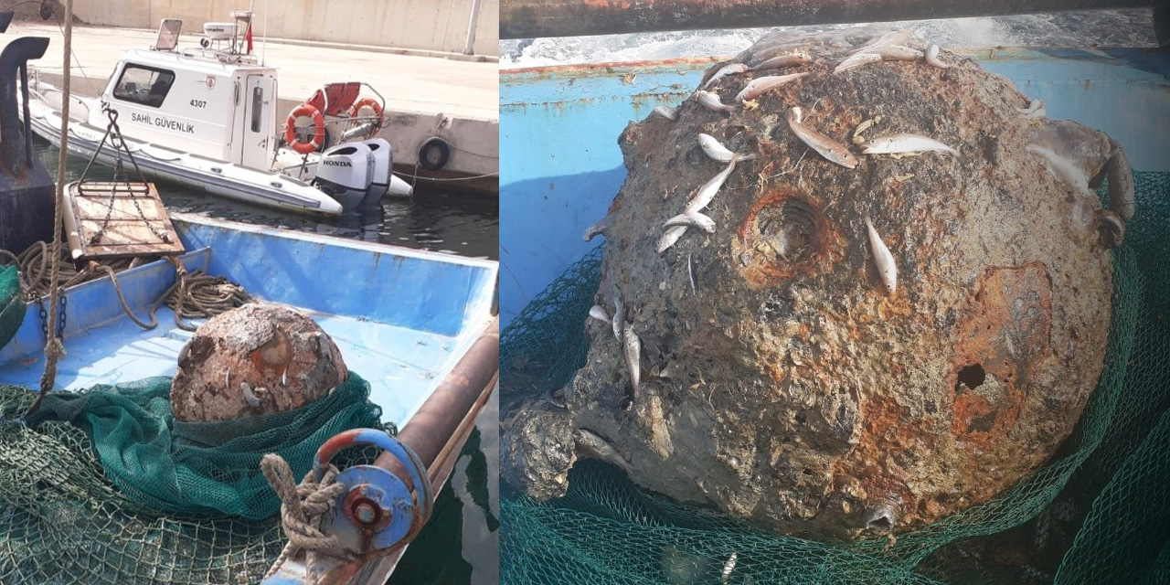 İstanbul Boğazı'nda balıkçıların ağına patlamamış mayın takıldı