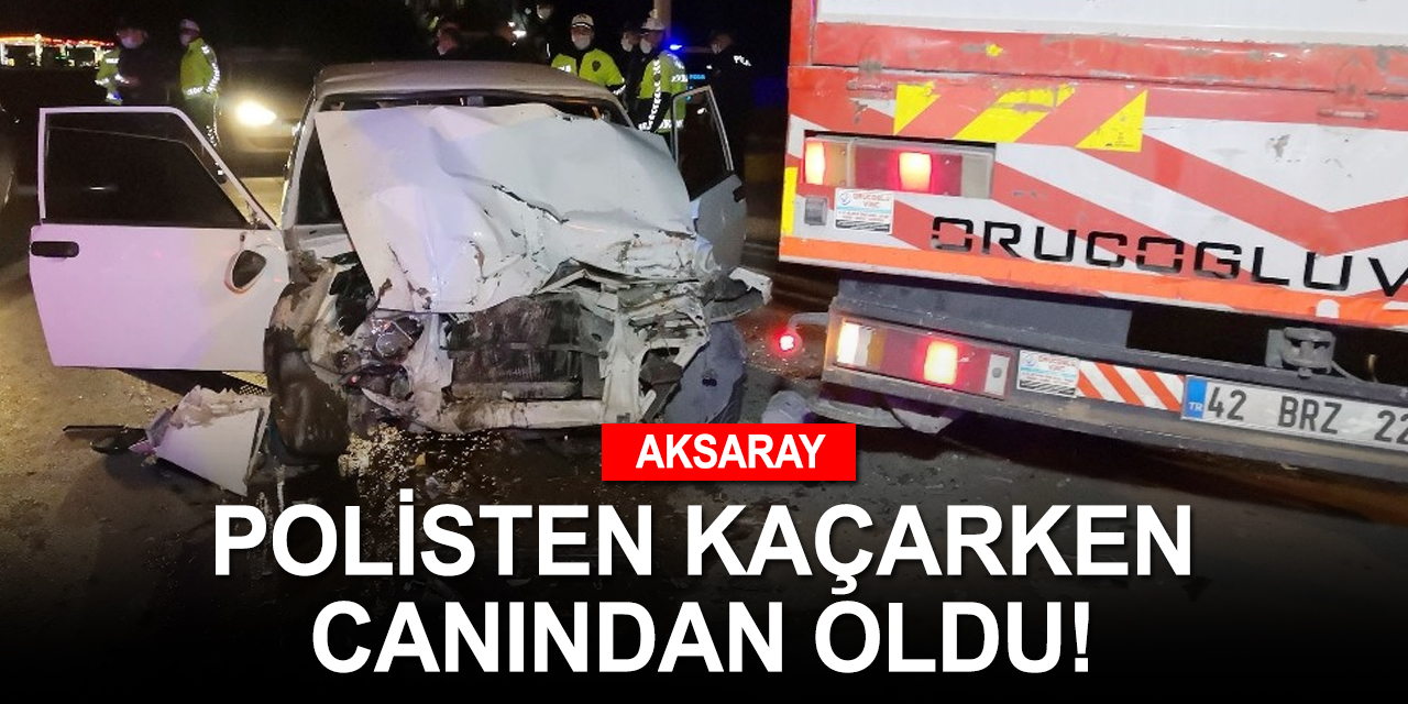 'Dur' ihtarına uymayan sürücü polisten kaçarken vince çarptı!