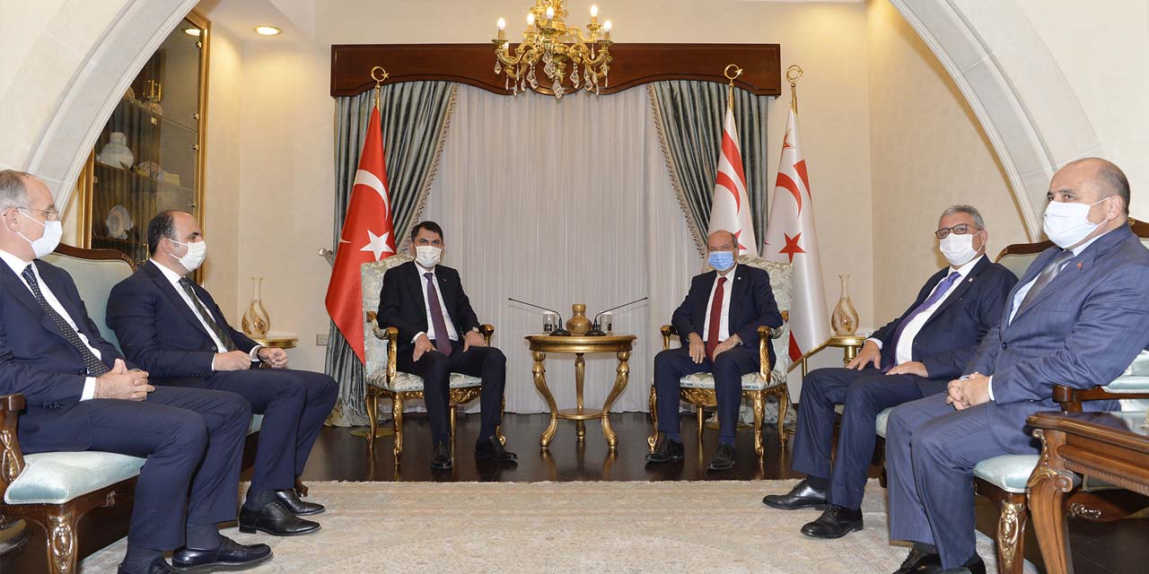 Bakan Kurum ve Başkan Altay'dan KKTC Cumhurbaşkanı Tatar'a ziyaret
