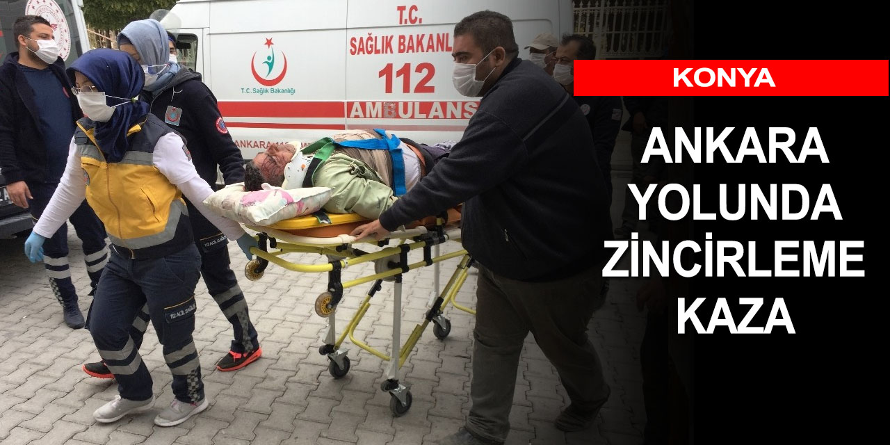 Konya - Ankara yolunda tır ve iki otomobil birbirine girdi! 3 yaralı