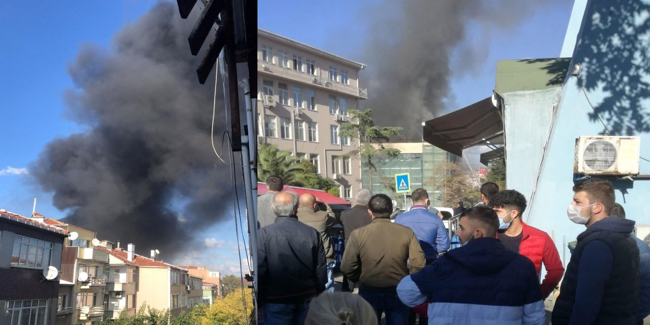 Çapa Tıp Fakültesi inşaatında yangın paniği