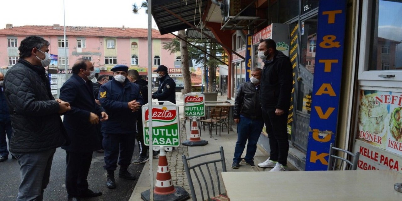 Konya Hüyük’te geniş kapsamlı Kovid-19 denetimleri