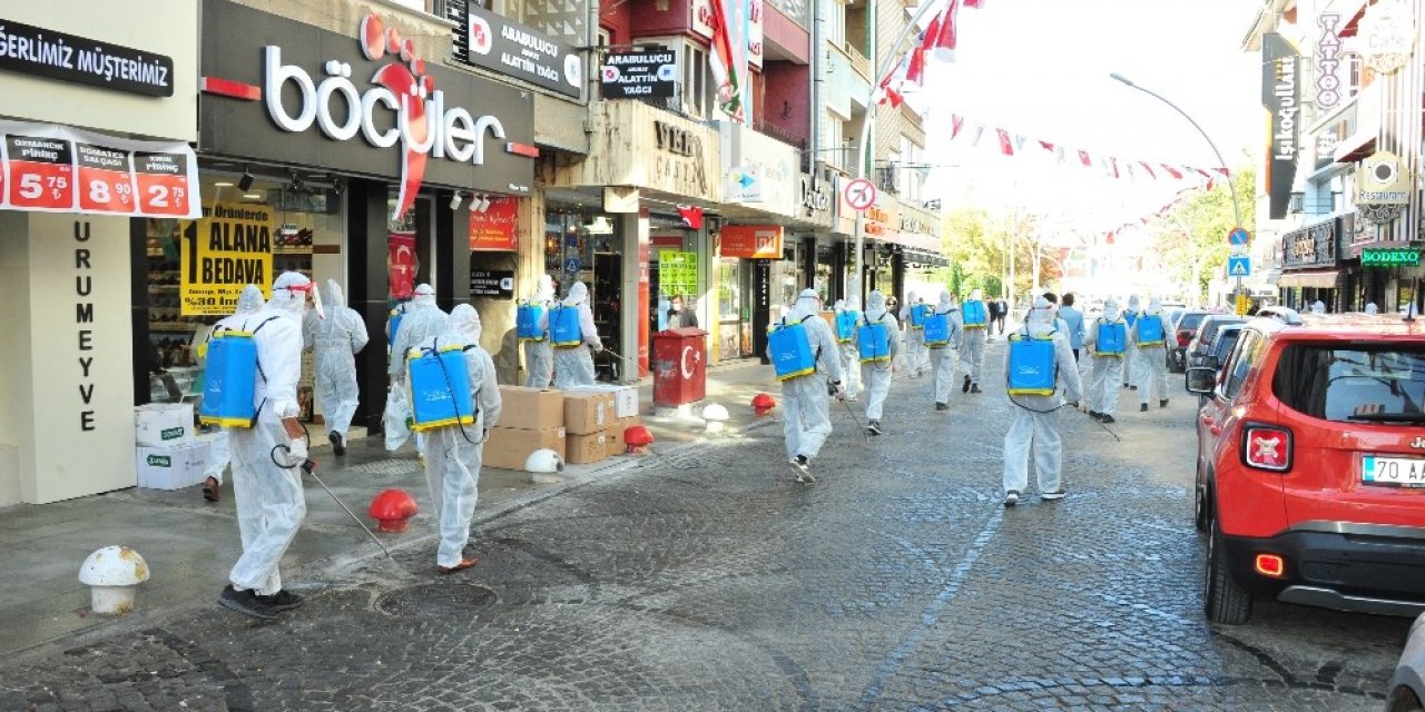 Karaman Belediyesinin korona virüs ile mücadelesi devam ediyor
