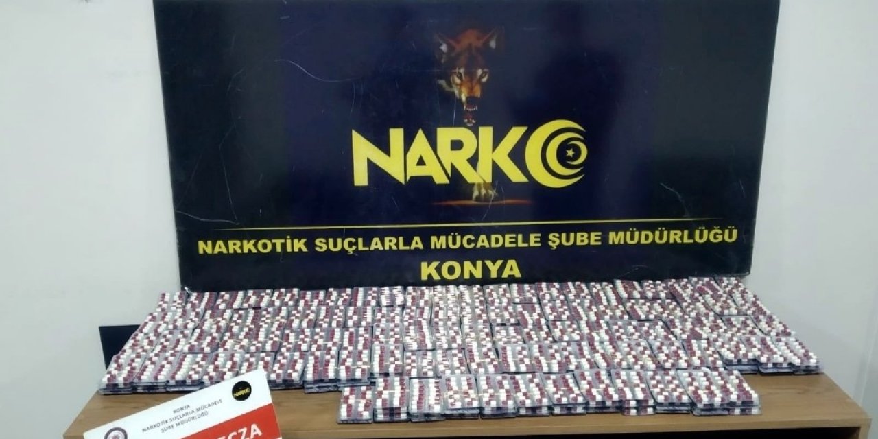 Konya’da 6 bin 223 uyuşturucu hap ele geçirildi