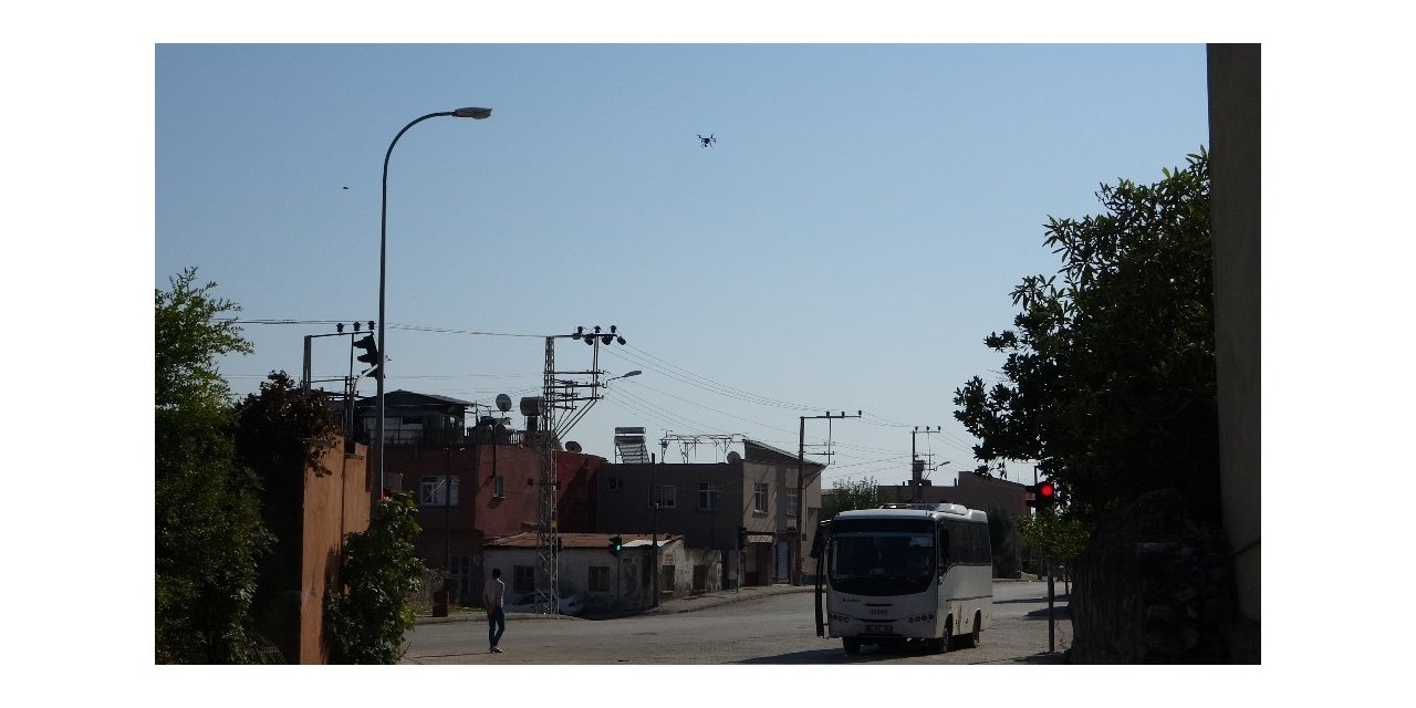 Esnaf droneli denetimi film gibi izledi