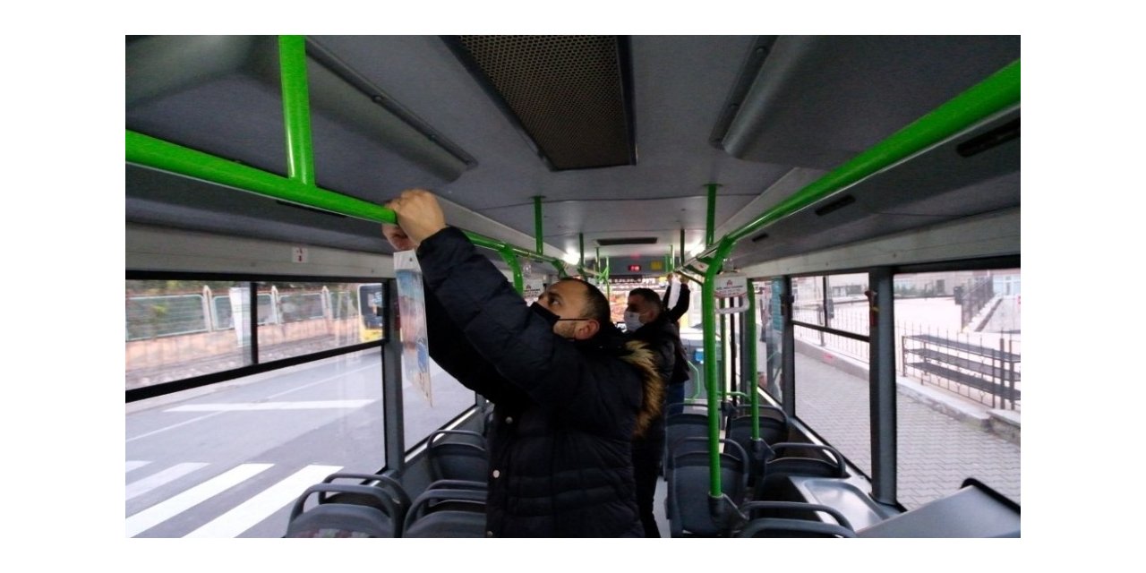 İnegöl Belediyesi otobüsleri kitaplarla donattı