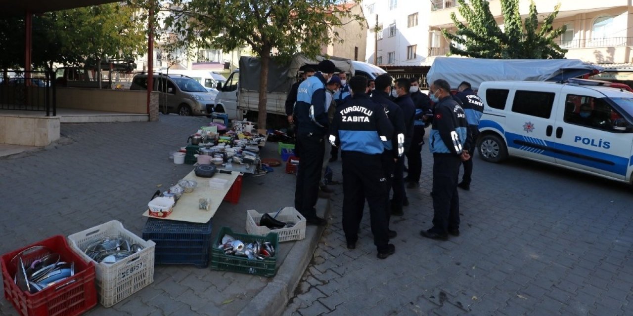 Zabıtadan yol ve kaldırım işgali denetimi