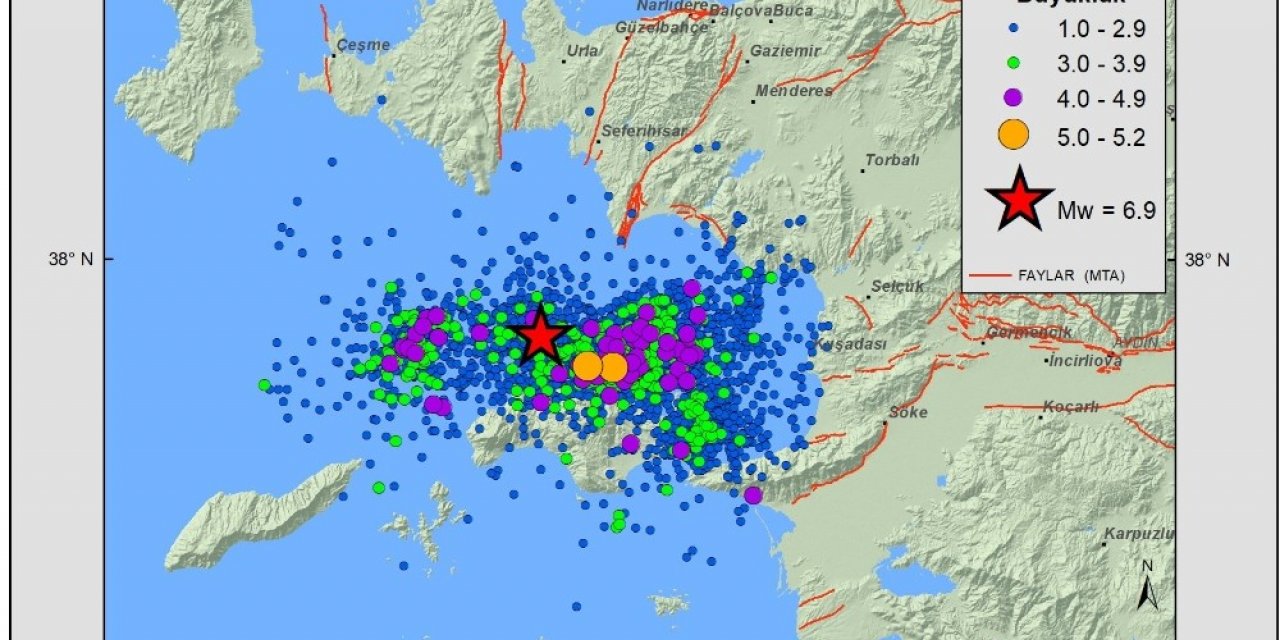 Ege’de 3 bin 457 artçı deprem meydana geldi