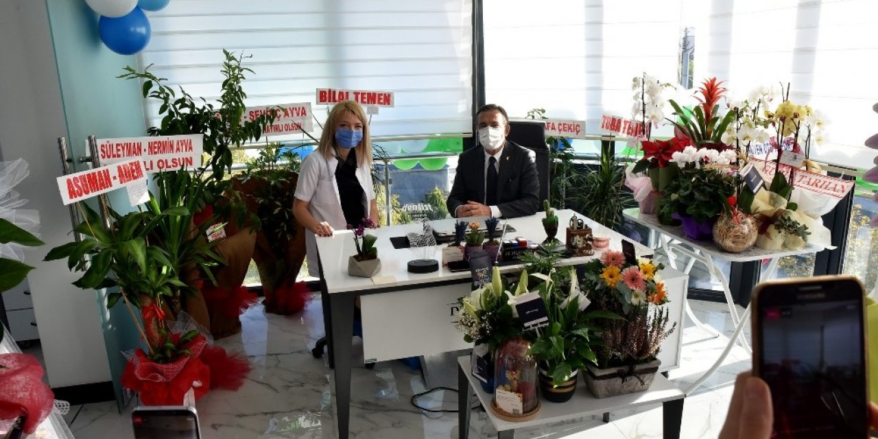 Başkan Ataç diş hekimi muayenehanesinin açılışına katıldı